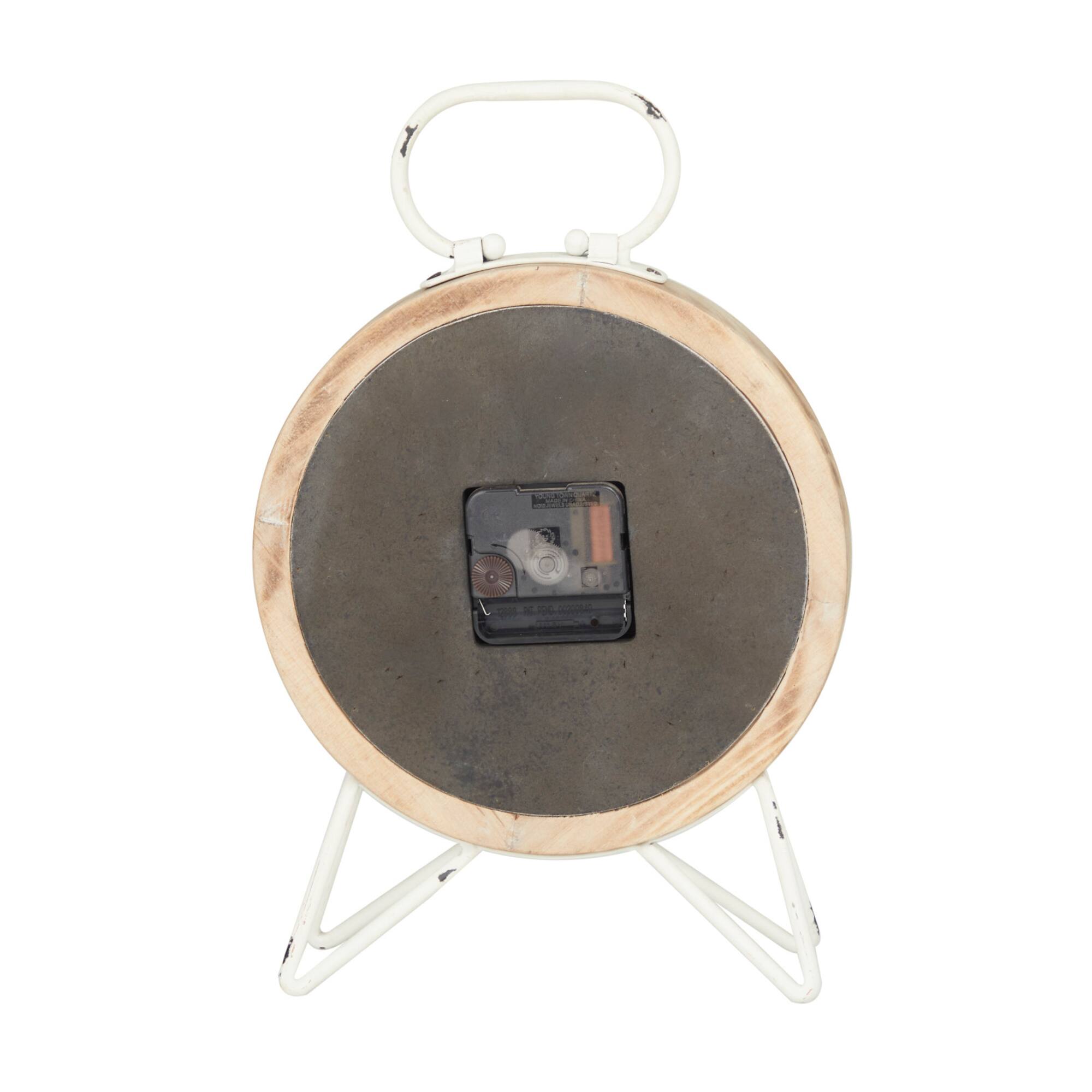 13" Brown Metal Eclectic Clock